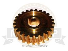 Шестерня червячного редуктора снегоуборочной л.с. машины 24 зуб. D19, внешний диам. 66 мм
