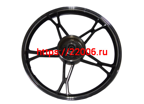 Обод 17" задний литой, барабан. тормоз 1,4-17  Альфа, FLASH (стандарт черный) (НАБОР)