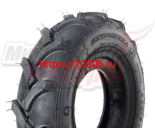 Покрышка (ПетроШина) Л-365 4,00-8 (МАРКИРОВАННАЯ) МБ Салют, вездеход "Елочка" (с камерой)