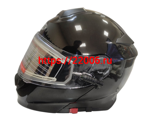Шлем модуляр COBRA EC H271, черный глянцевый СНЕГОХОДНЫЙ, размер L фото 3