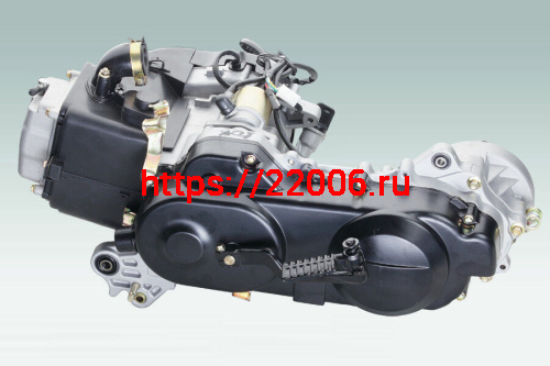 Двигатель 80cм3 139QMB база под 12" колесо, короткая ось (CDI, фильтр., катуш.заж., карбюратор)