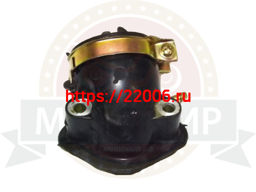 Патрубок карбюратора GY6-180 (коллектор впускной) резин. (см. 14729) (052QMIB-050100000) фото 3