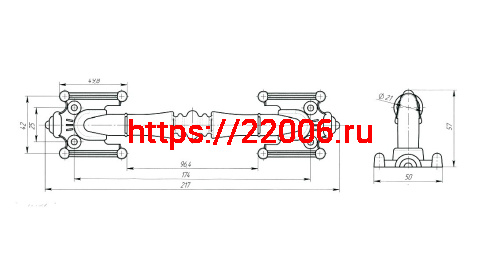 Ручка-скоба Zenit (Зенит) РС-1 (серебро) фото 2