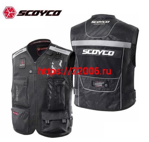 Жилет мотоциклиста SCOYCO JK46, р-р  XL черный