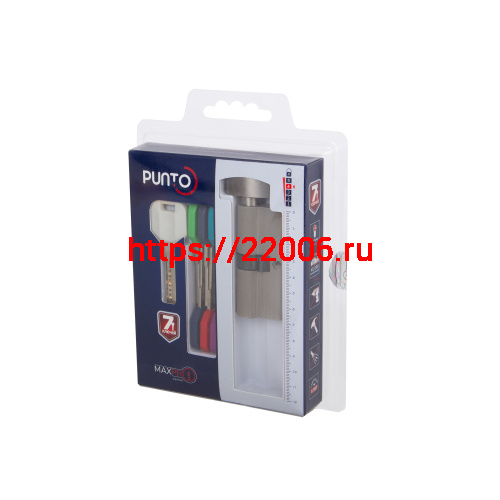 Цилиндровый Punto (Пунто) механизм MaxPro7002Knob95mm(45+10+40) SN никель 7key с вертушкой фото 3