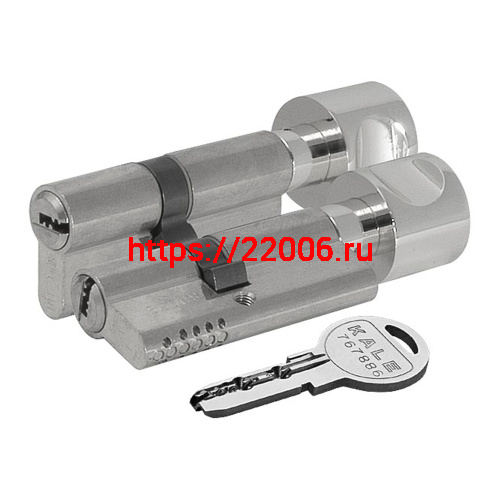 Цилиндровый механизм Kale kilit (Кале килит) с вертушкой 164 OBS SCE/81 (45+10+26) mm никель 5 кл. фото 3