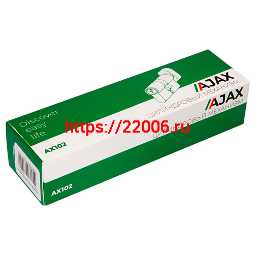 Цилиндровый Ajax (Аякс) механизм (AX102/60) AX1002Knob60 (25+10+25) PB латунь с вертушкой фото 2