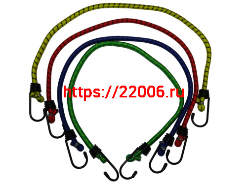 Резинка для багажа (комплект 4 шт. длина 60 см., диам 8мм)  СС010801 (импорт)