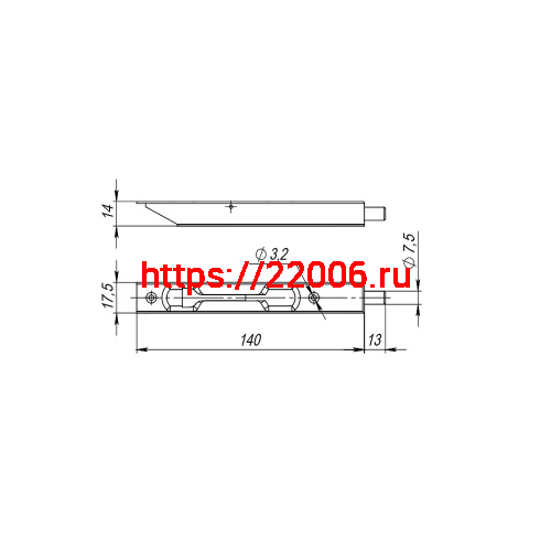 Упор Fuaro (Фуаро) дверной торцевой RIGEL16-140 (FB 140-16) BL-24 черный фото 2