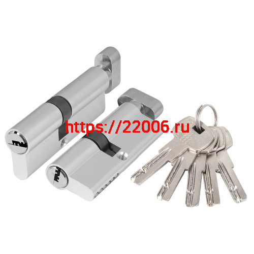 Цилиндровый Ajax (Аякс) механизм (AZ202/80) AZ2002Knob80 (30+10+40) CP хром
