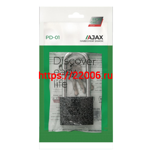 Замок Ajax (Аякс) навесной PD-0163-L (PD-01-63-L) 3 key англ. фото 2