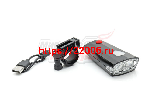 Фара вело передняя алюминиевая, встроенный аккумулятор + USB зарядка (1LED) Фара вело передняя алюминиевая, встроенный аккумулятор + USB зарядка (1LED)