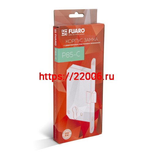 Корпус Fuaro (Фуаро) врезного замка c защёлкой PLASTP85C-50 (P85C-50) CP хром фото 2