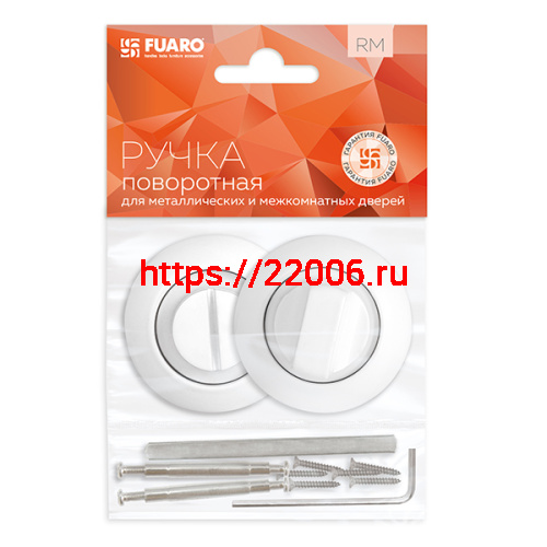 Ручка Fuaro (Фуаро) поворотная BK6.R.RM54 (BK6 RM) WH-19 белый фото 2