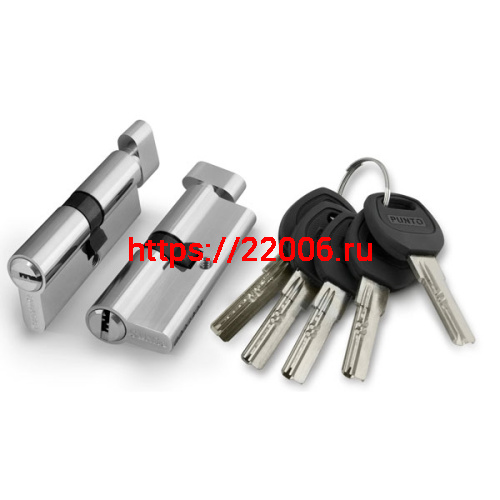Цилиндровый Punto (Пунто) механизм (A202/80) A2002Knob80(35+10+35) с вертушкой SN никель
