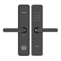 Замок врезной электронный к с ручкой Kaadas S500-5W с отпечатком пальца, с WiFi, черный