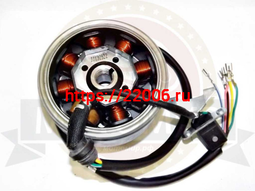 Зажигание 157FMI в сборе с маховиком Симплер, Хантер150, CrossFire 8 катушек