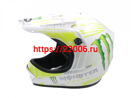 Мотошлем YM-210 KIDS Monster белый (S)