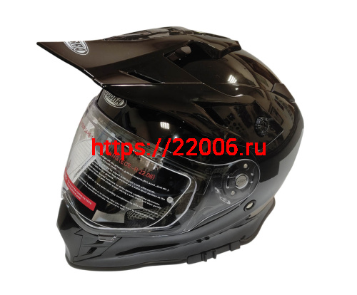 Шлем кроссовый со стеклом COBRA EC H331, белый, черный, черный-лайм, резмер M