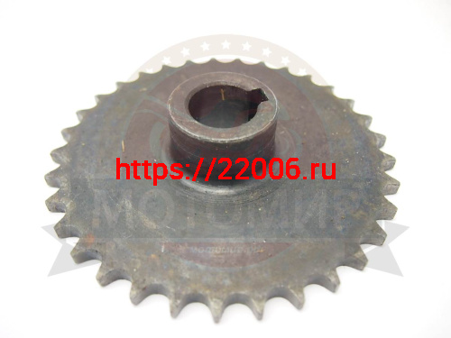 Звезда 33 зуб. (428) цепи, 12.7шаг, на вал d25мм, h29мм, шпонка 8мм, мотобуксировщик