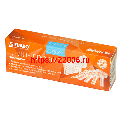 Цилиндровый Fuaro (Фуаро) механизм (200 ZM/120) 2000ZMKnob120(55+10+55) CP хром 5Key с вертушкой фото 2