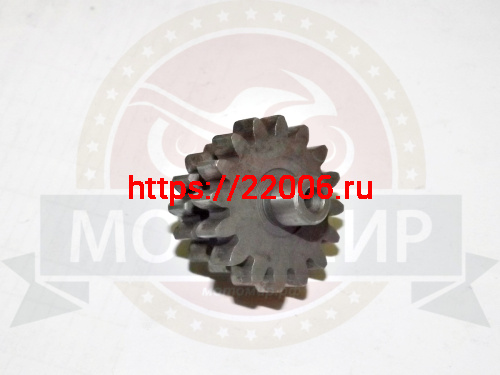 Шестерня эл. стартера двойная CG125, 157FMI  16Z-14Z малый блок ( Хантер125, CrossFire) фото 3